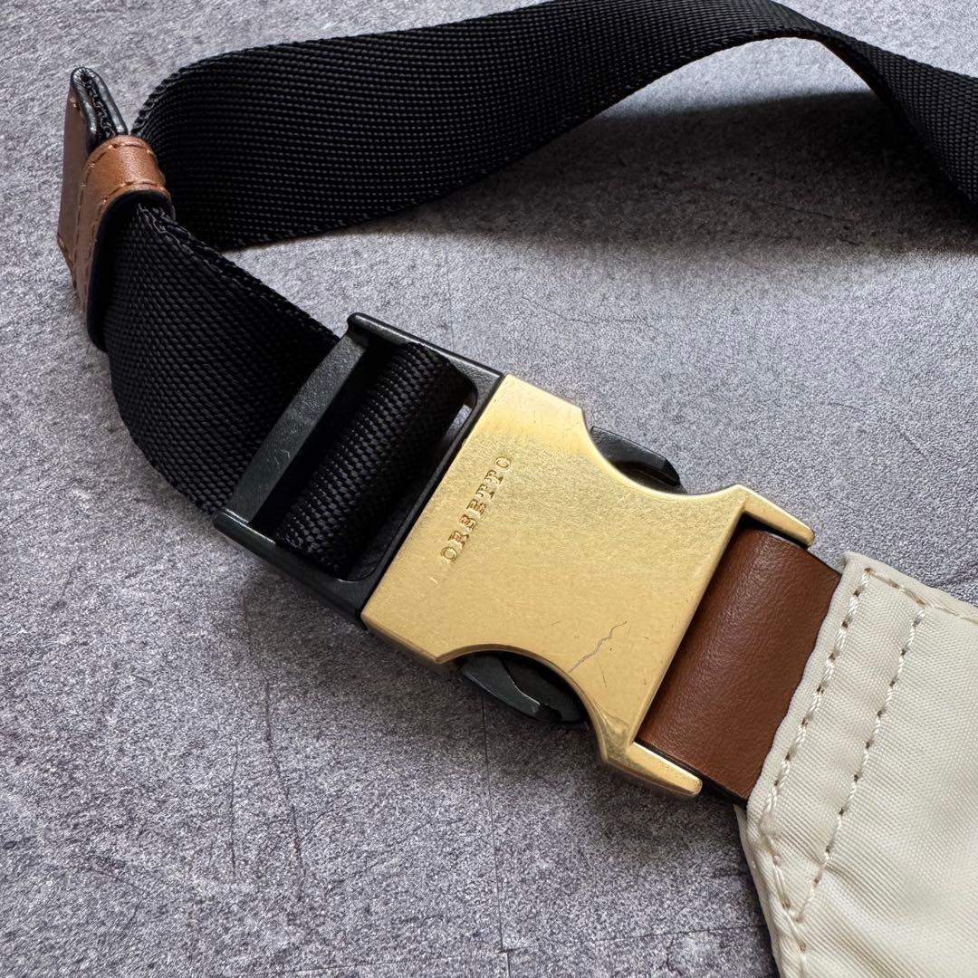 ORSETTO オルセット ナイロンボディバッグ ホワイト