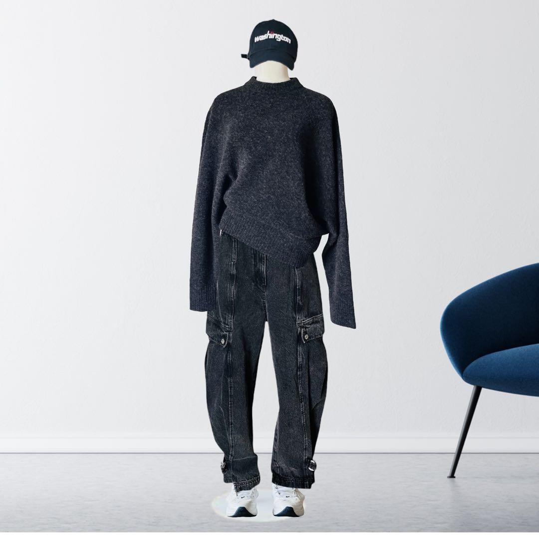 2024 新品 3.1 フィリップリム デニム カーゴ パンツ 8 黒