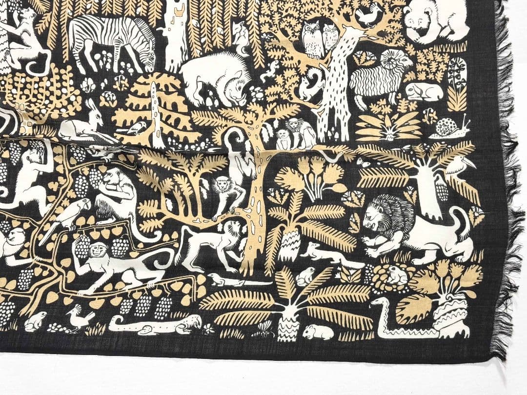 新品INOUI EDITIONS プリント 動物柄マフラー定価2.2万円