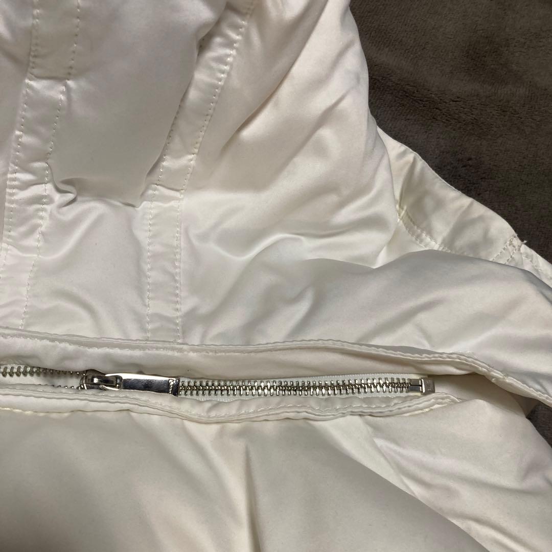 COACH ダウンジャケット ファー付　アイボリー S　（日本サイズМ相当）