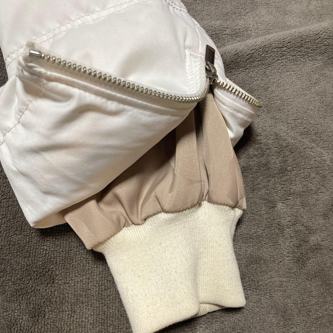 COACH ダウンジャケット ファー付　アイボリー S　（日本サイズМ相当）