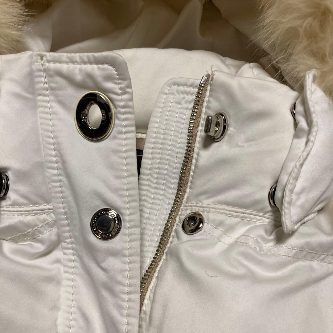 COACH ダウンジャケット ファー付　アイボリー S　（日本サイズМ相当）