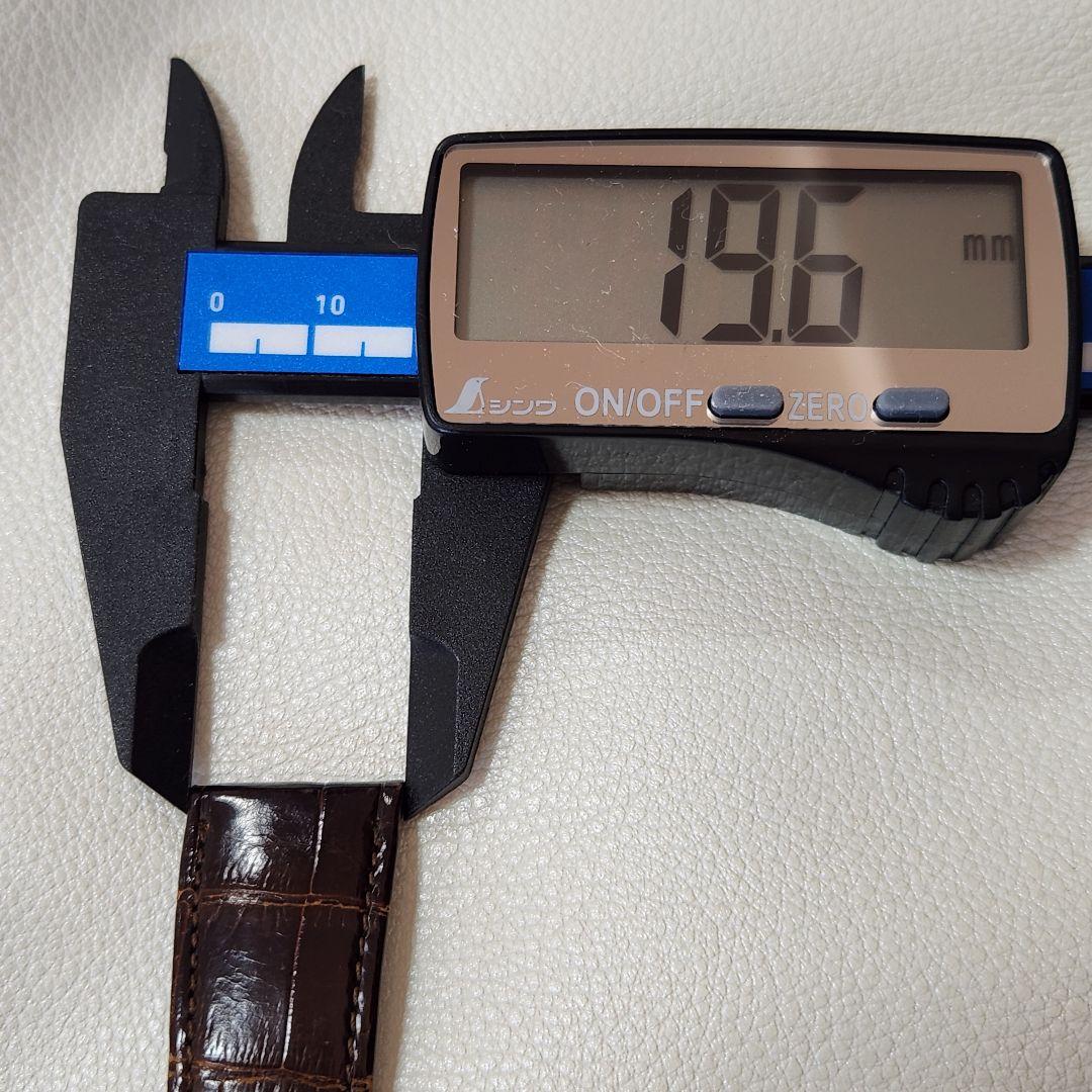 N㊵ロレックス純正 K18YG無垢 16mm尾錠 クロコ?ベルト