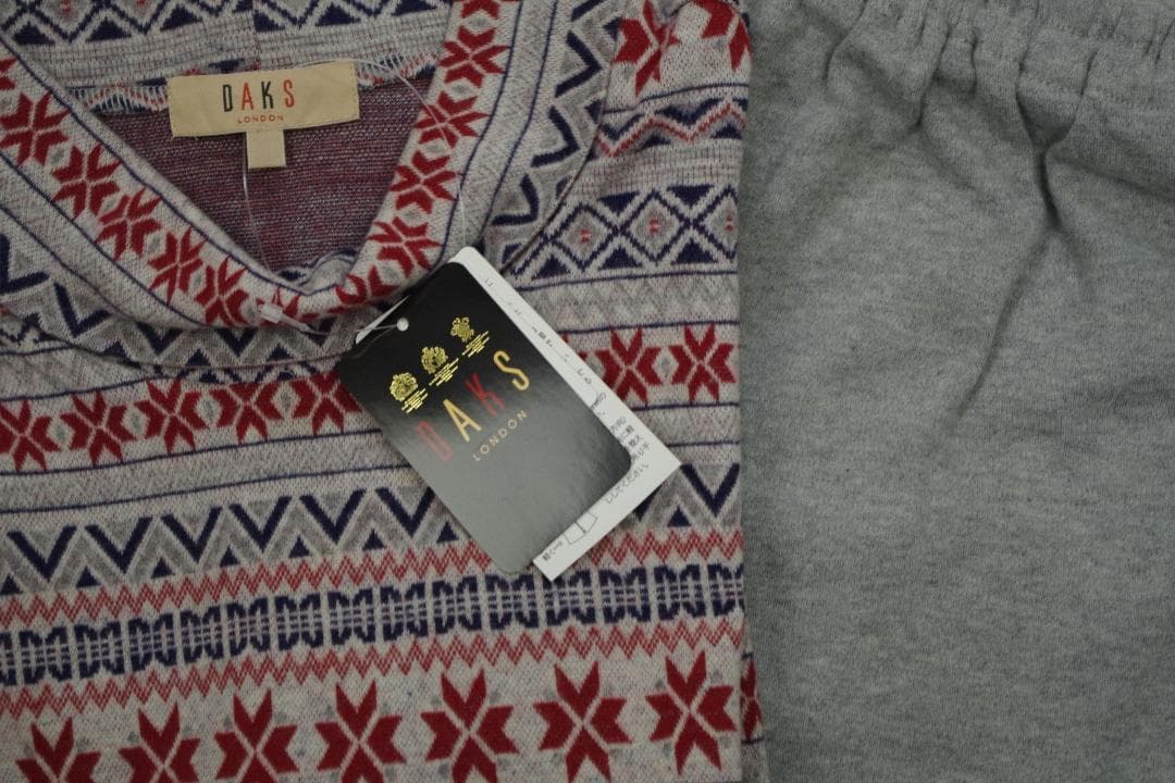 【新品】ダックスDAKS　女性用秋冬物ジャガードパジャマ(M)　日本製