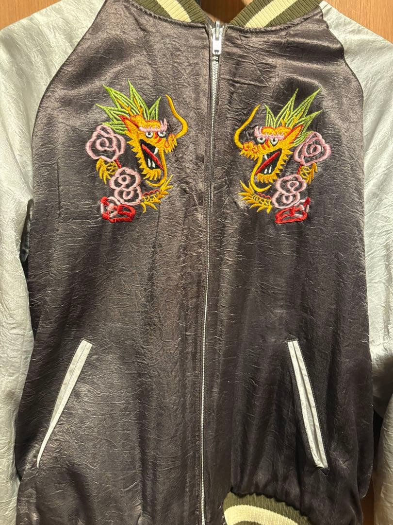 1日特別価格　別珍スカジャン　刺繍　リバーシブル