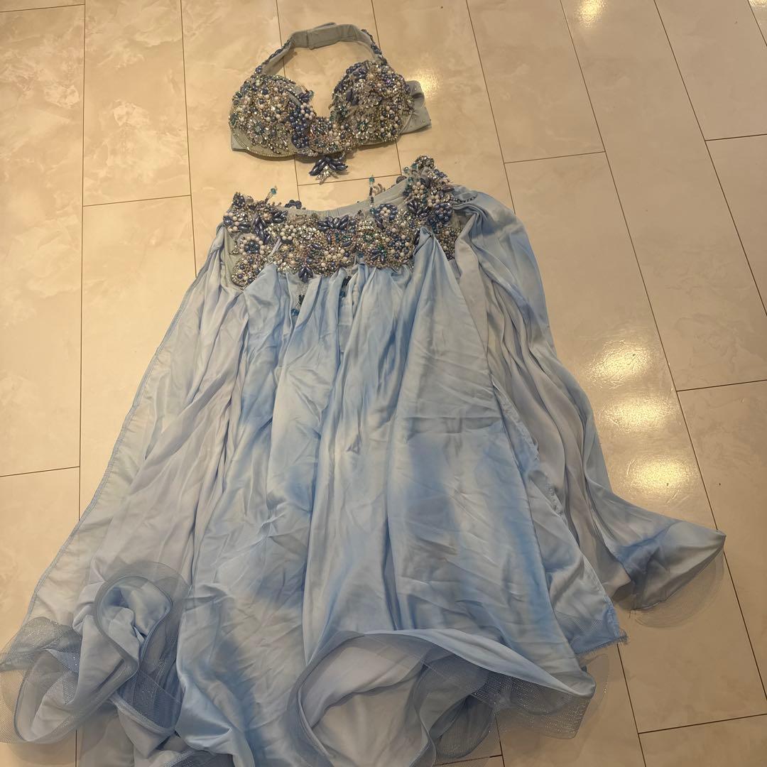 ベリーダンス　衣装ブルー系　4m