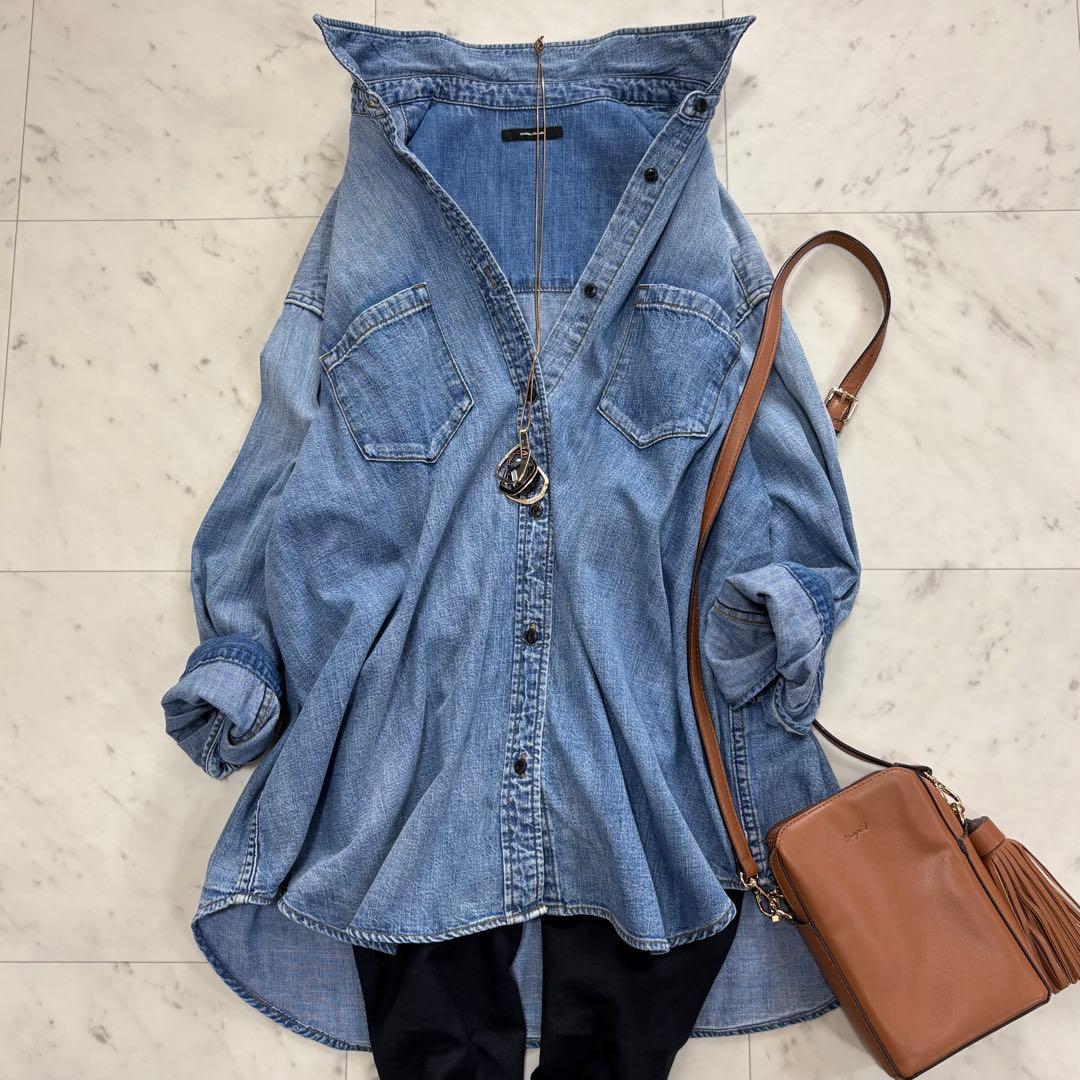 美品✨ジャーナルスタンダード　ライトオンスデニムシャツ　ゆったり　2024AW