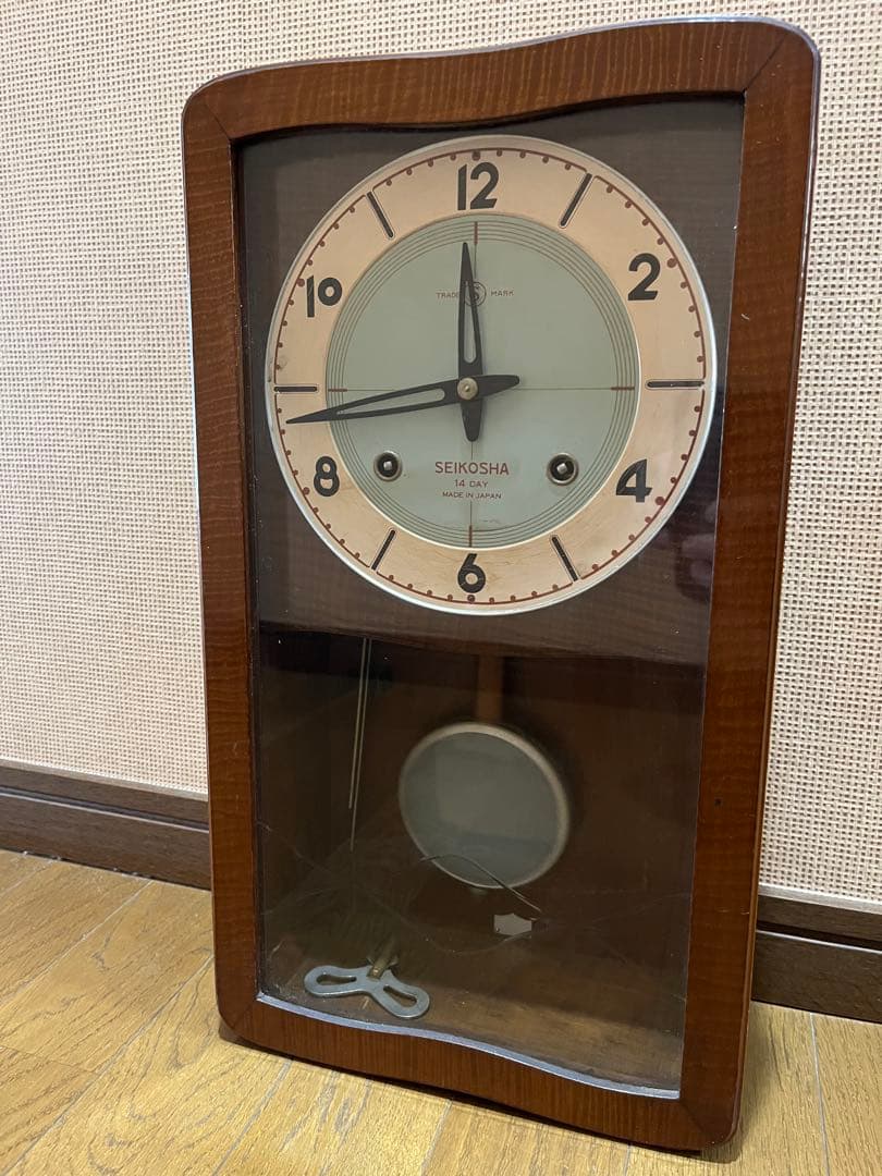 d887/激レア★美品★SEIKOSHA 昭和レトロ ゼンマイ時計 アンティーク