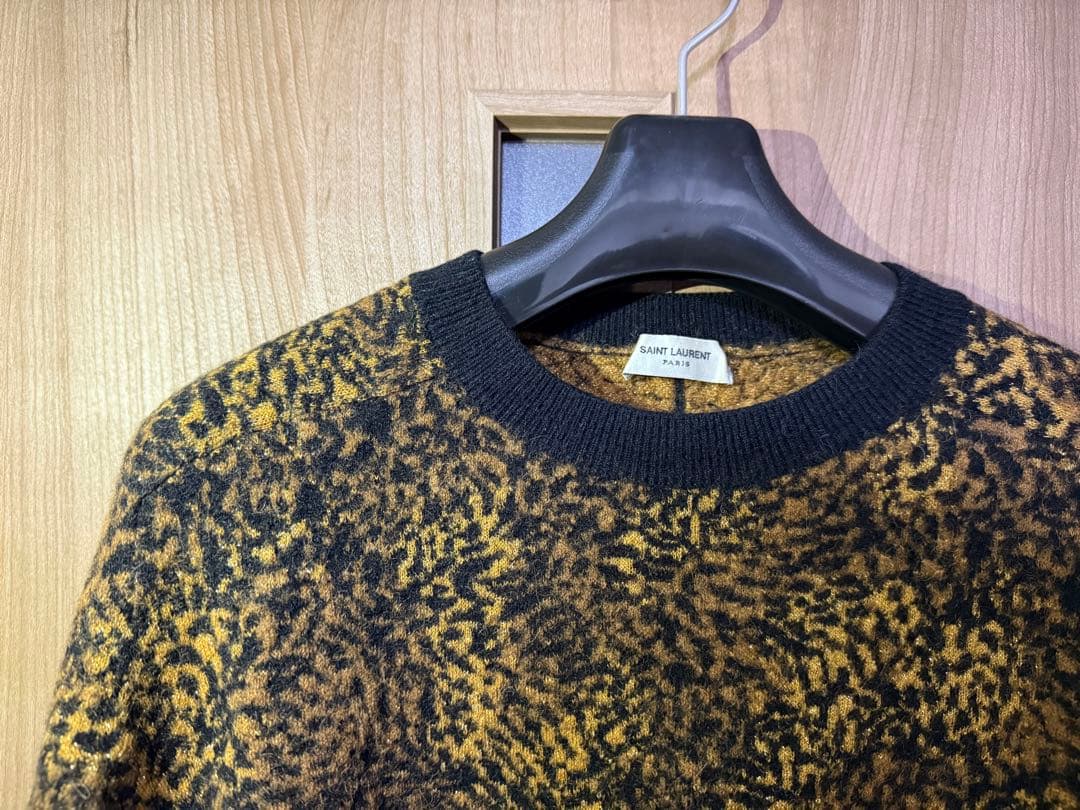 SAINT LAURENT レオパード モヘアニット