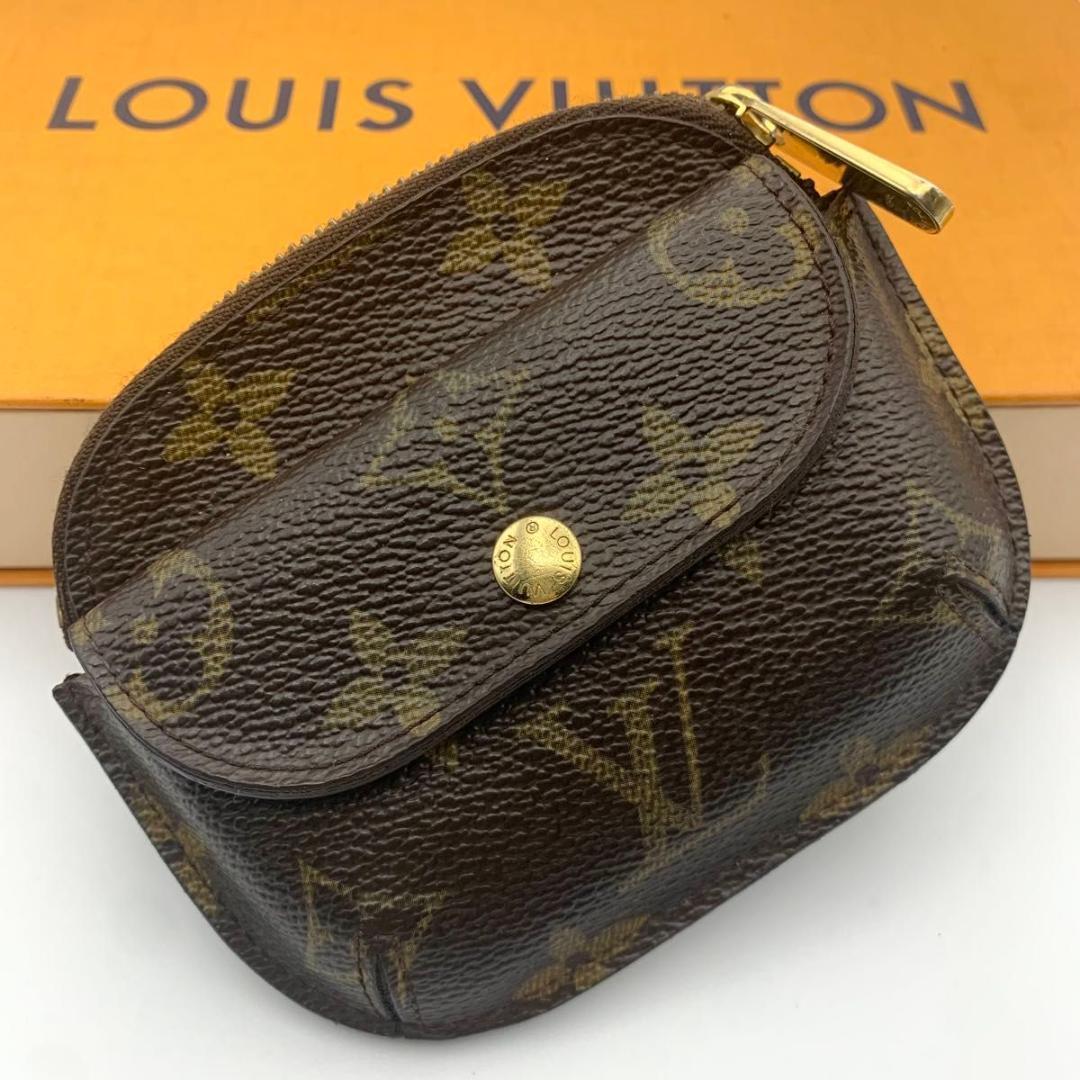 鑑定済み ルイヴィトン ポルトモネ シリング ケース 財布 コンパクト 茶