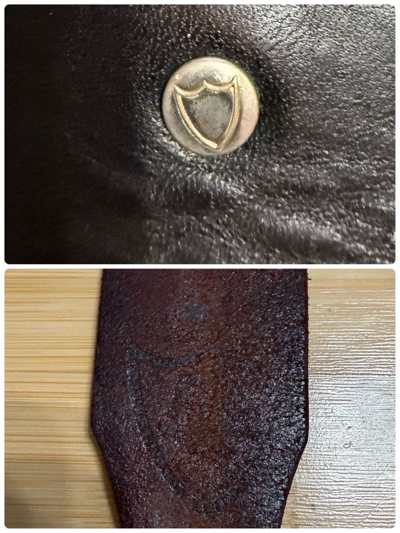 ⭐️HTC⭐️ フラワーターコイズ ⭐️ブラックレザー(茶芯)⭐️ニッケルスタッズ⭐️32