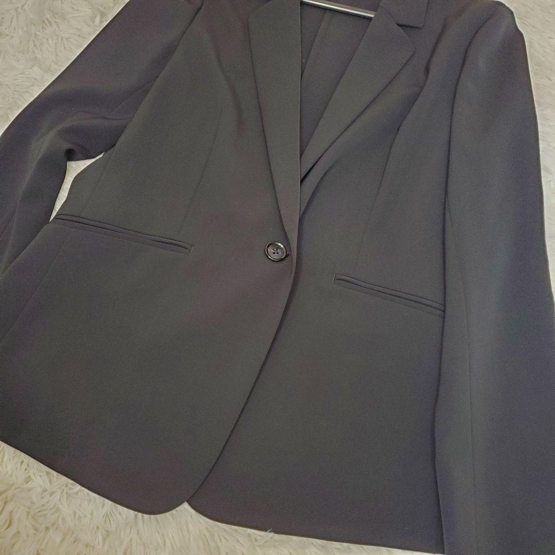 【美品】グリーンレーベルリラクシング セットアップ 黒 サラフール ストレッチ