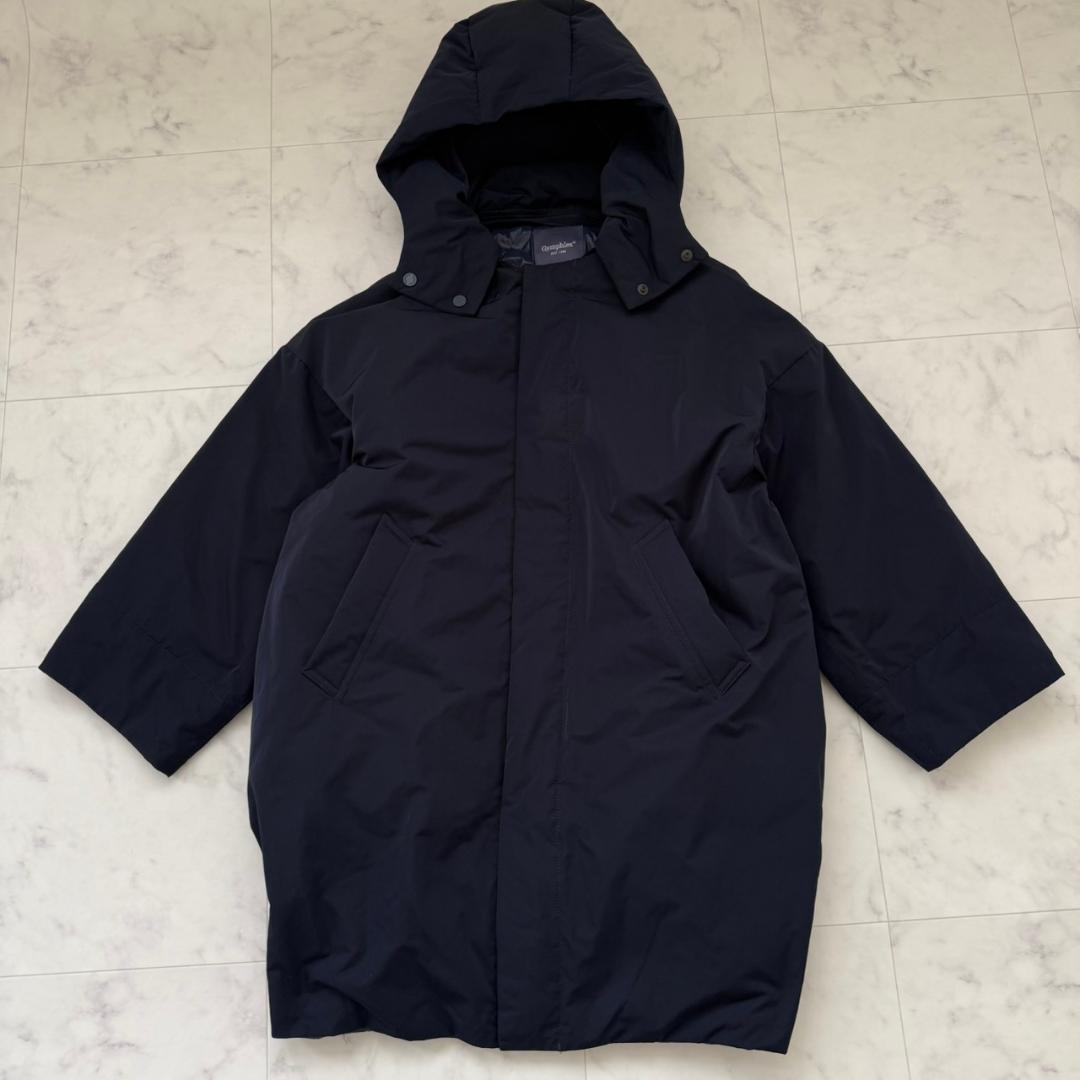 Gymphlex 2WAY ダウンジャケット ロング フードネイビー 14