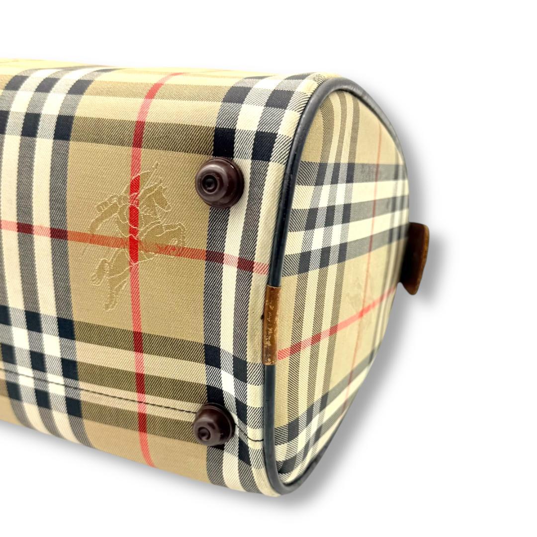 【良品】バーバリー　ボストンバッグ　ミニ　ハンドバッグ　ノバチェック