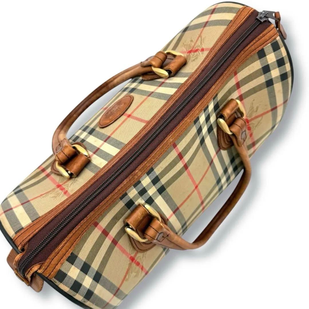 【良品】バーバリー　ボストンバッグ　ミニ　ハンドバッグ　ノバチェック