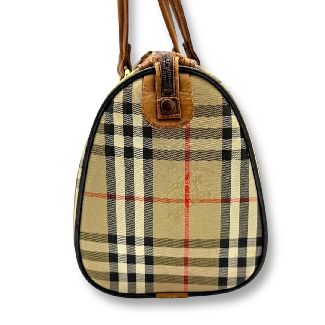 【良品】バーバリー　ボストンバッグ　ミニ　ハンドバッグ　ノバチェック