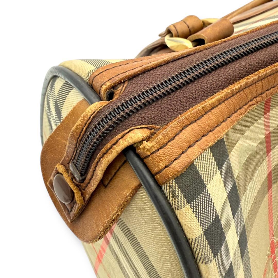 【良品】バーバリー　ボストンバッグ　ミニ　ハンドバッグ　ノバチェック