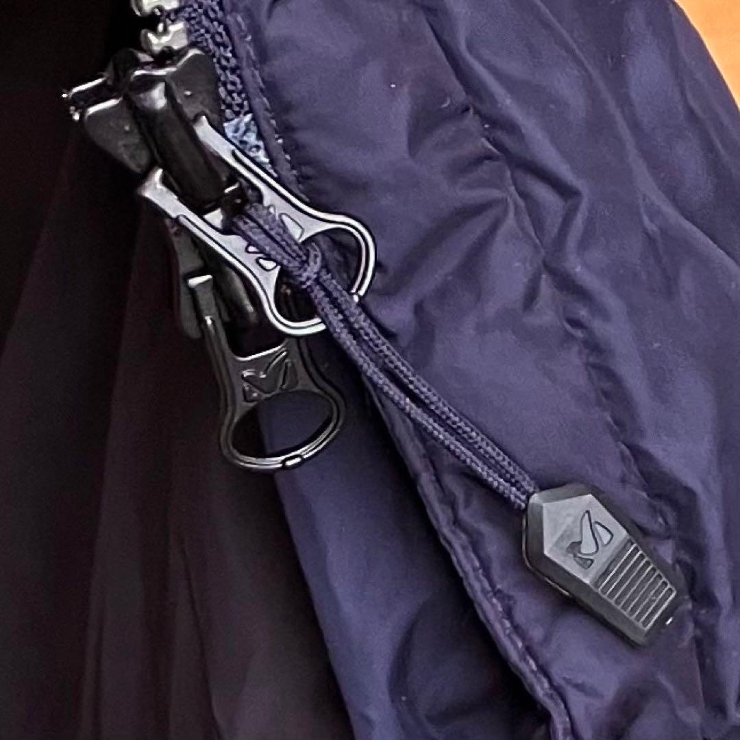 L ミレー ダウンコート ロングダウンジャケット ベンチコート 紺 millet