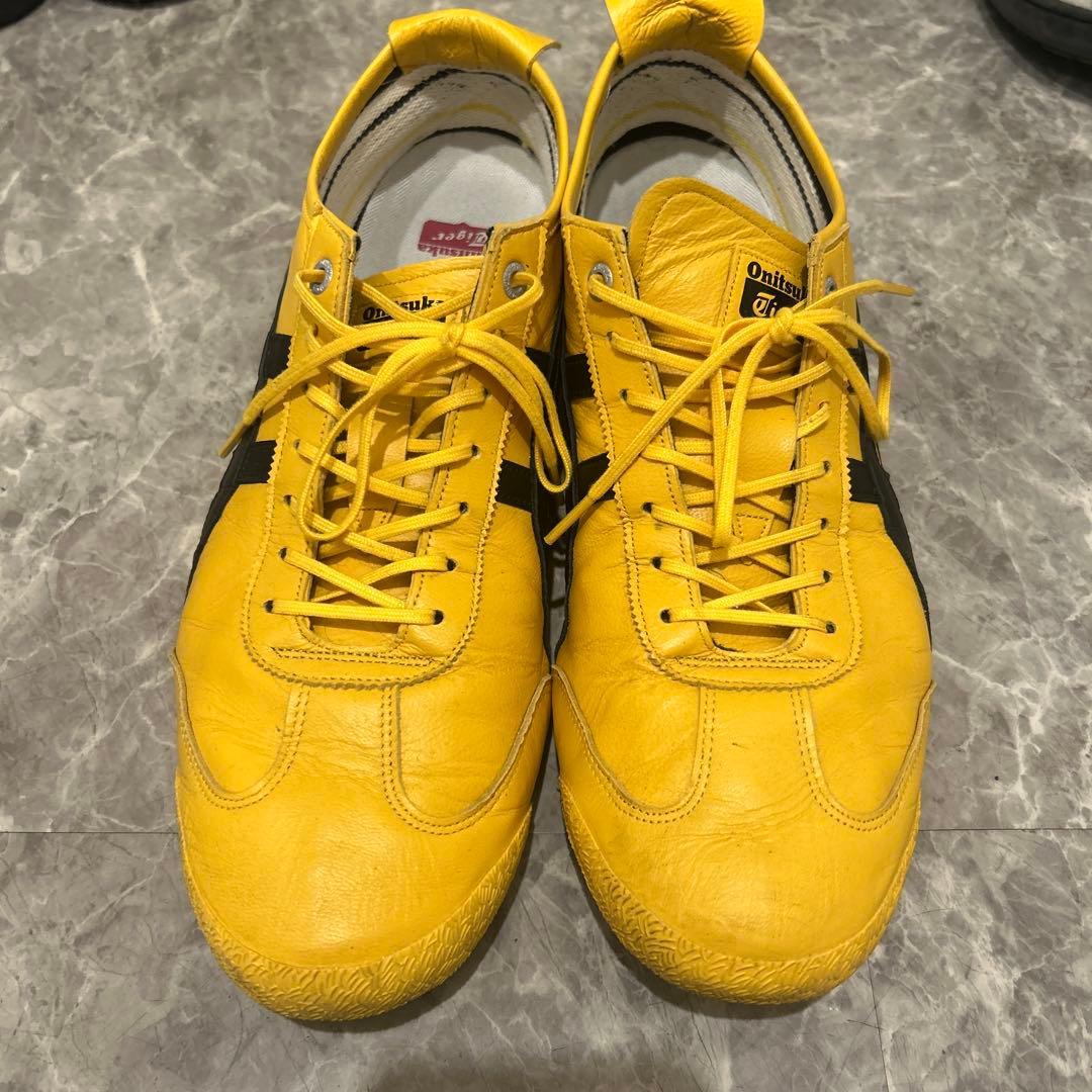 onitsuka tiger オニツカタイガー イエロー レザー スニーカー