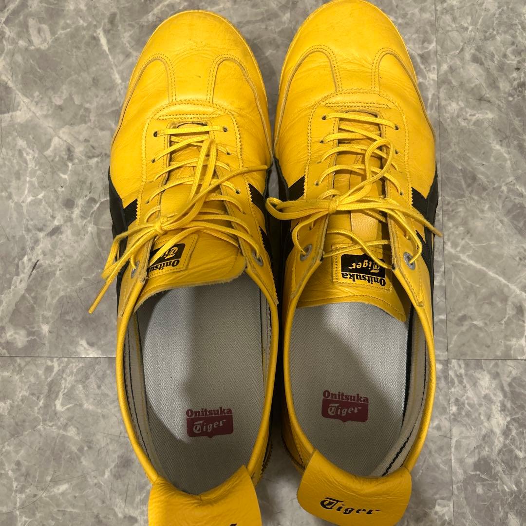 onitsuka tiger オニツカタイガー イエロー レザー スニーカー