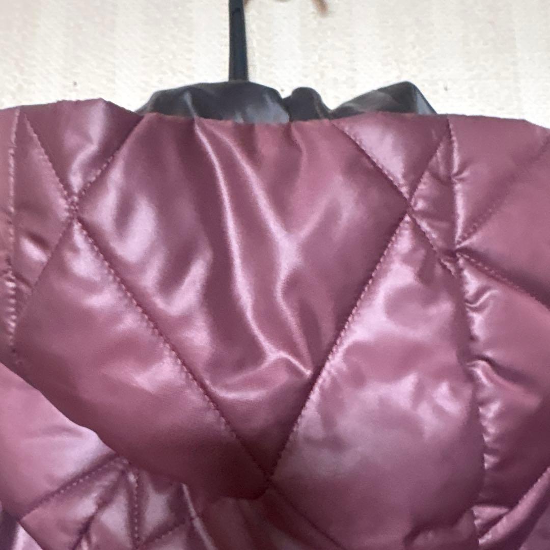 ピッコーネ ワインレッド ダウン 中綿 コート ひざ丈 キルティング