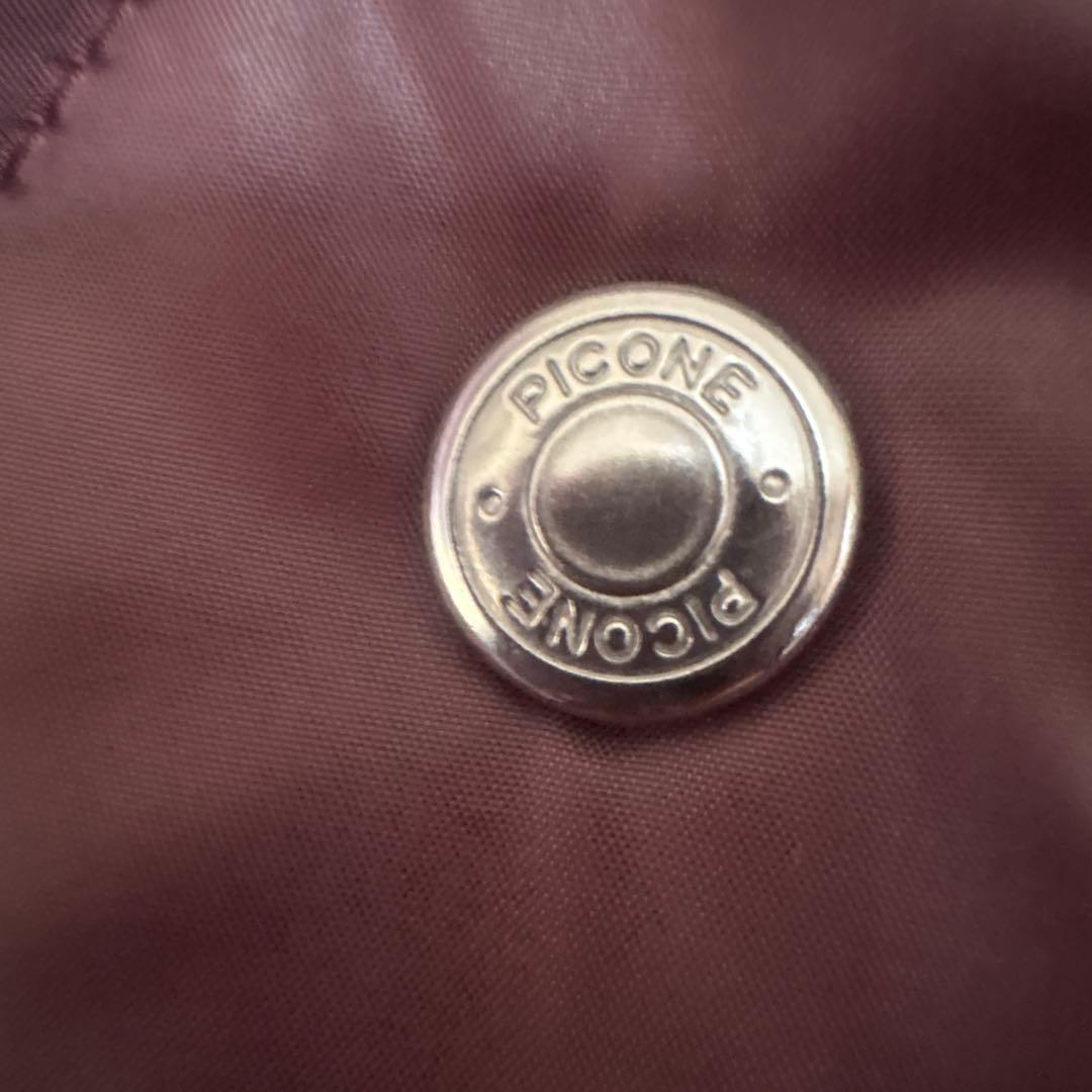 ピッコーネ ワインレッド ダウン 中綿 コート ひざ丈 キルティング