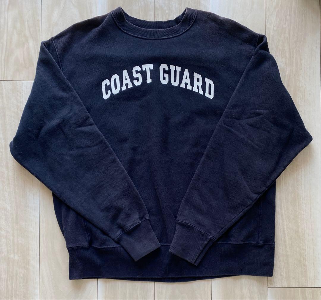 人気ロゴ 00s COAST GUARD リバースウィーブ ネイビー サイズL