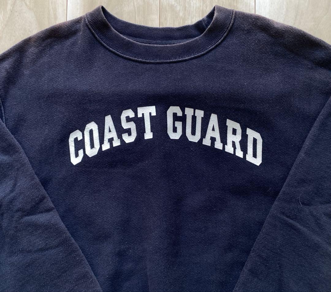 人気ロゴ 00s COAST GUARD リバースウィーブ ネイビー サイズL