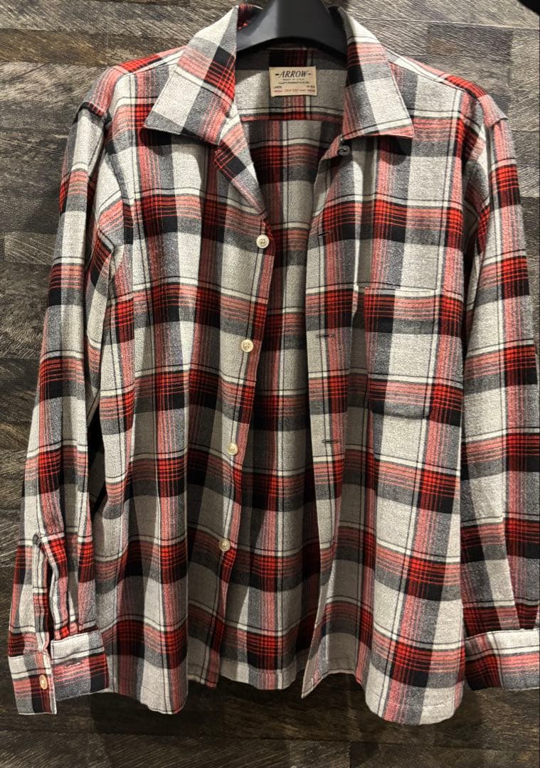 ARROW ヴィンテージ　オンブレ　60s 開襟シャツ USA