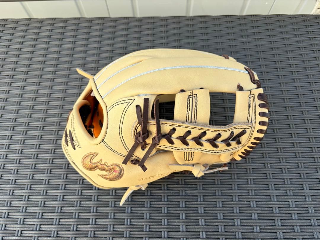 ジームス 軟式 グローブ 内野手用 三方親 メーカー湯もみ型付け済