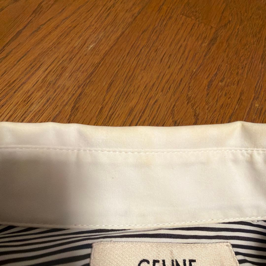 CELINE セリーヌ クレリックシャツ ストライプ 長袖 ホワイト襟 正規品