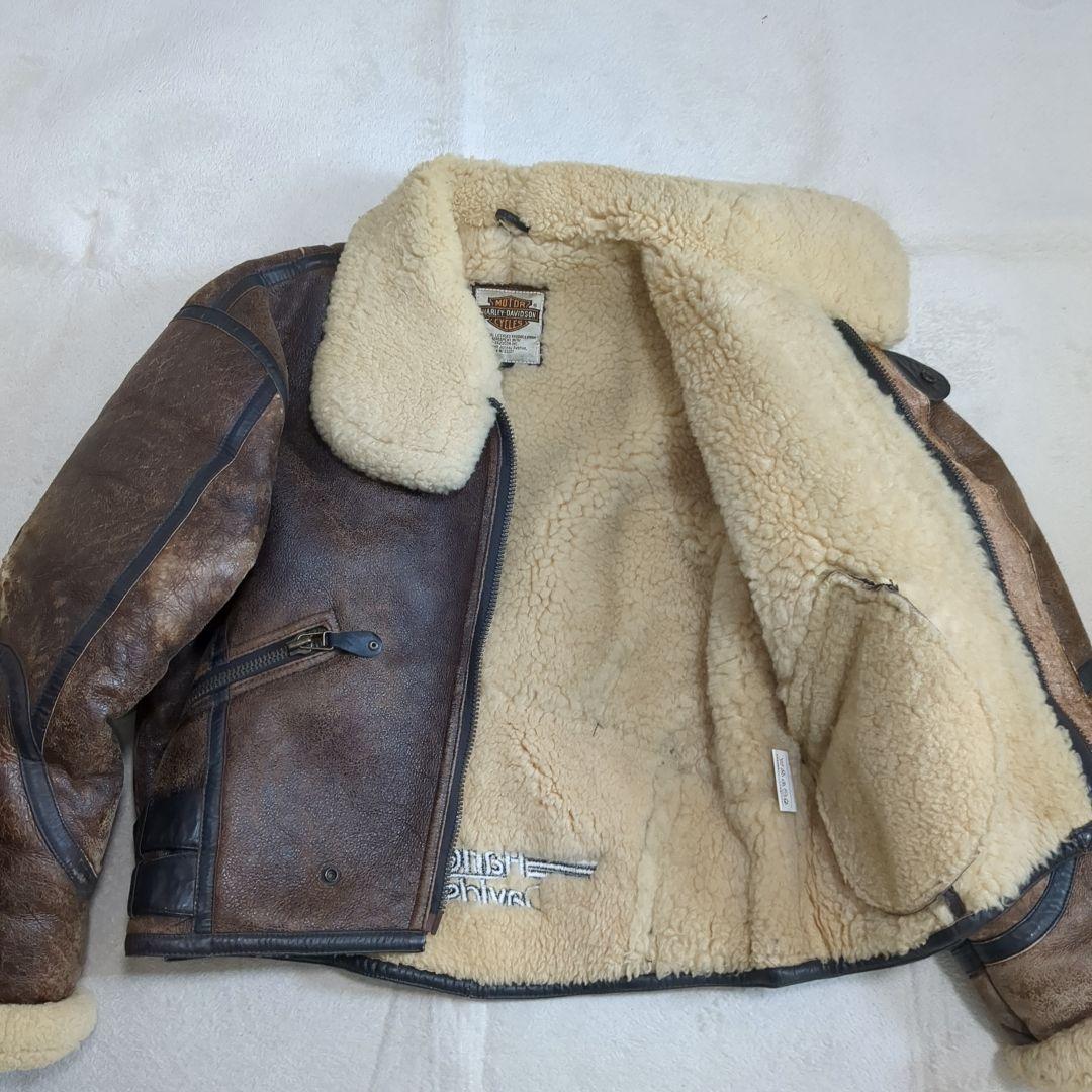 ハーレーダビッドソン B-3 ムートン ジャケット Lサイズ ライダース