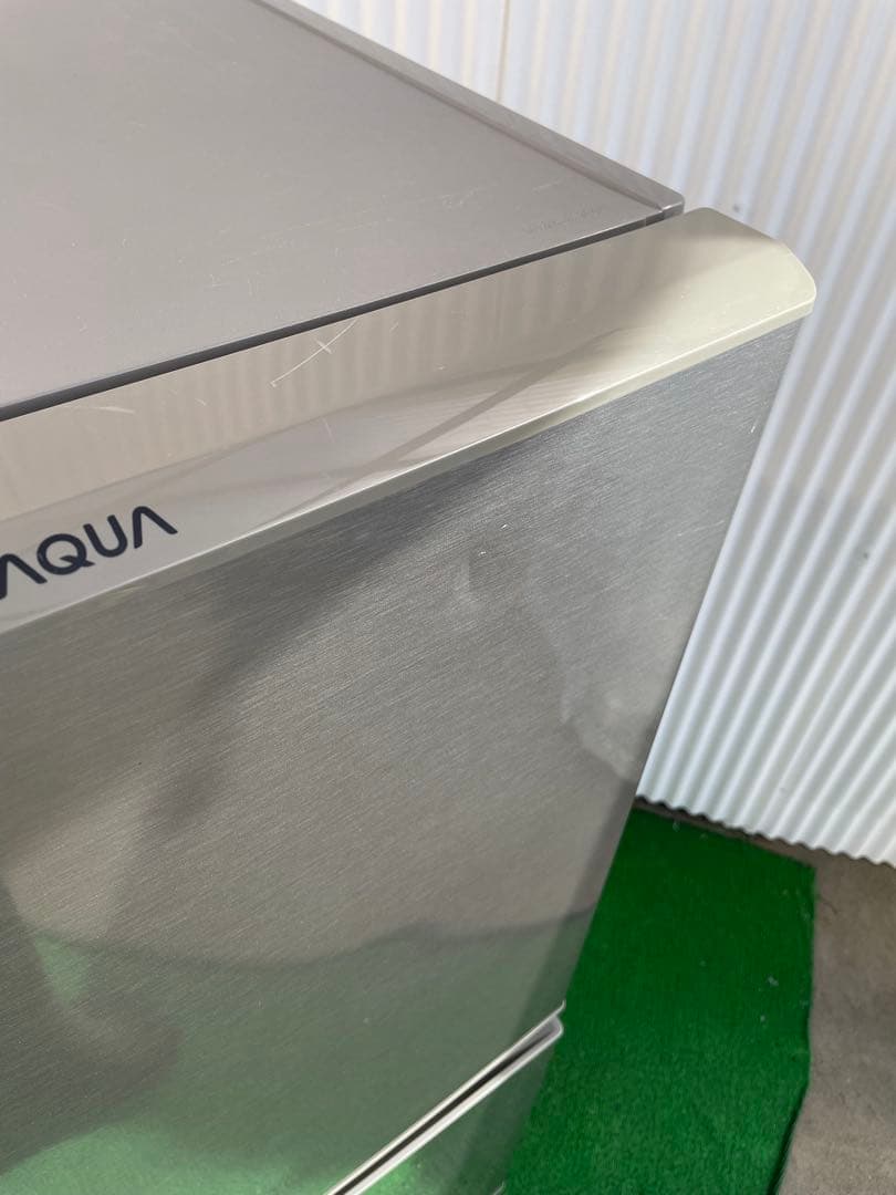 933アクア おしゃれシルバー 2ドア冷蔵庫 126L 右開き 一人暮らし 単身