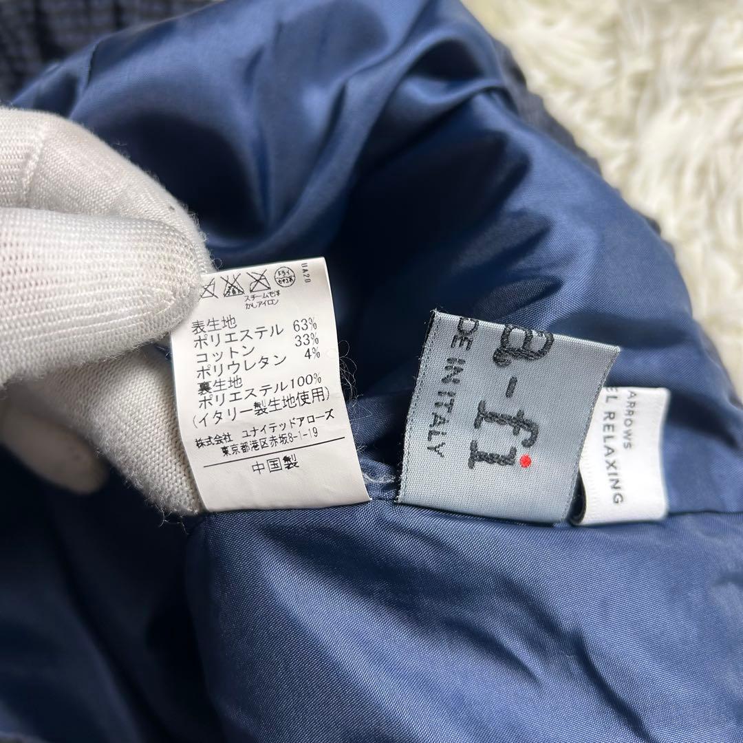 グリーンレーベルリラクシング シアサッカー パンツスーツ セットアップ ネイビー