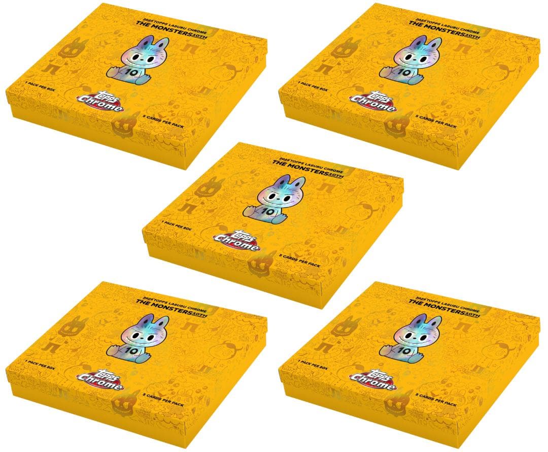 Topps Chrome labubu10周年記念ボックス　5BOX