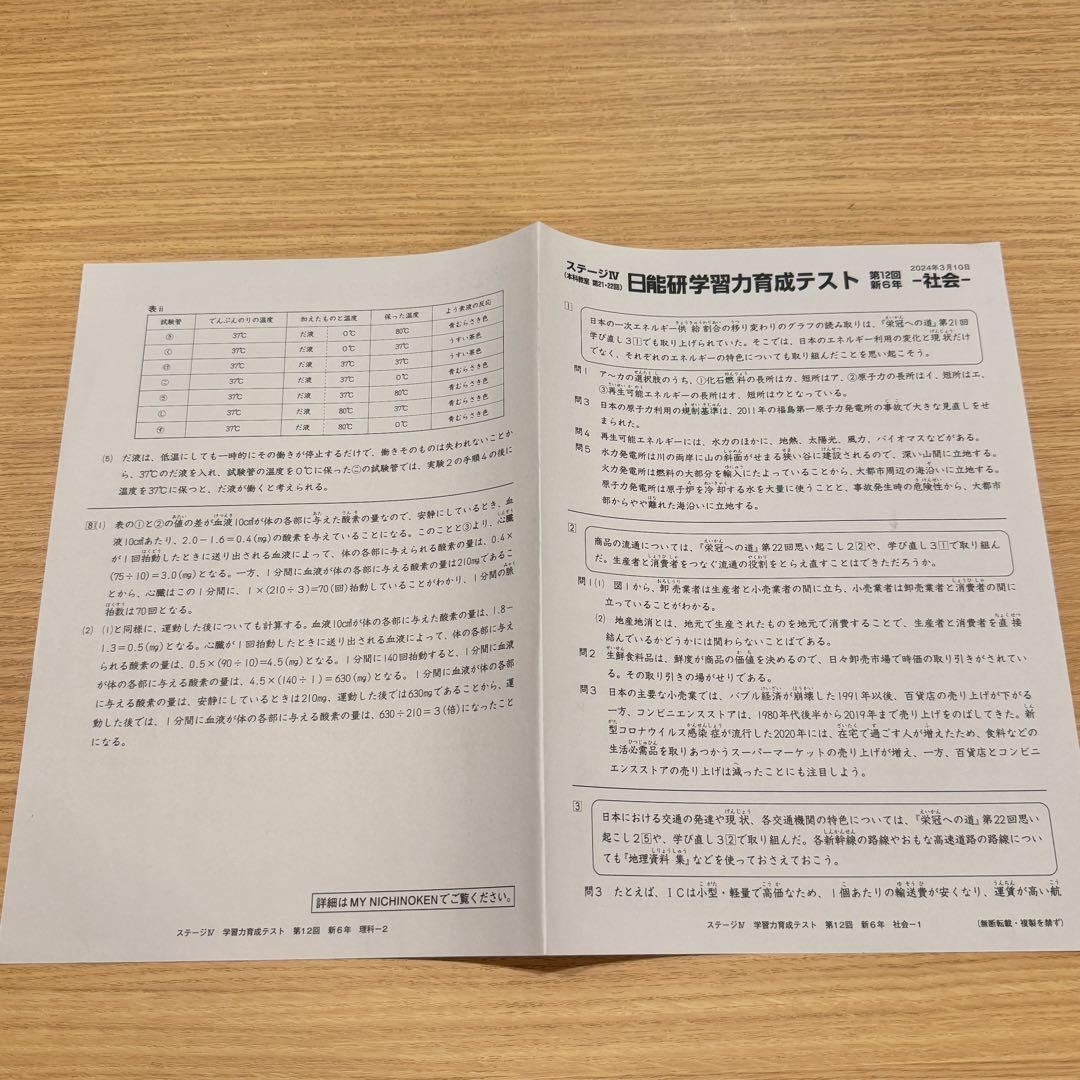 日能研 6年 学習力育成・合格力育成/実践テスト 解答解説付き 2024年度
