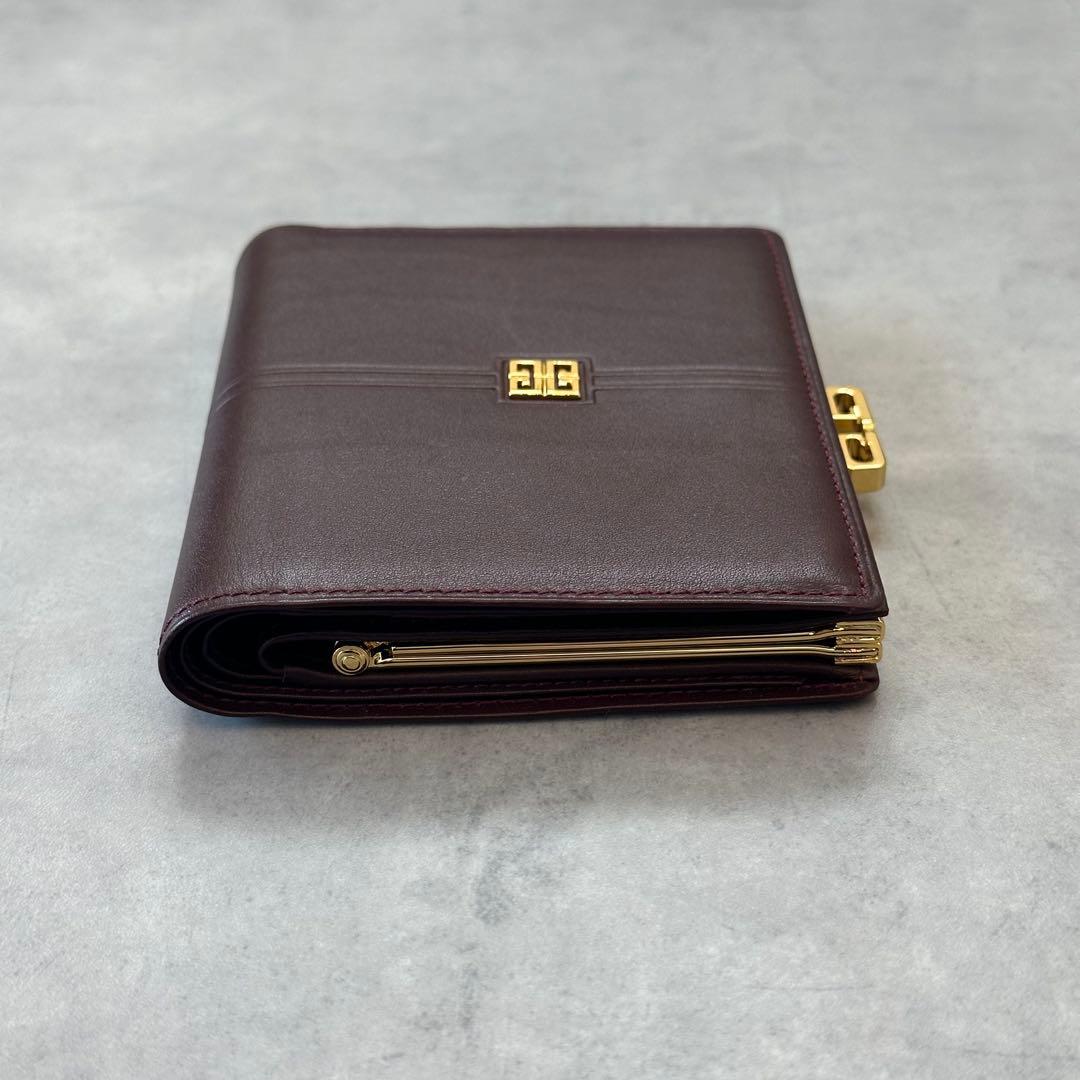 GIVENCHY 4Gロゴモチーフ がま口 二つ折り財布 コンパクトウォレット①