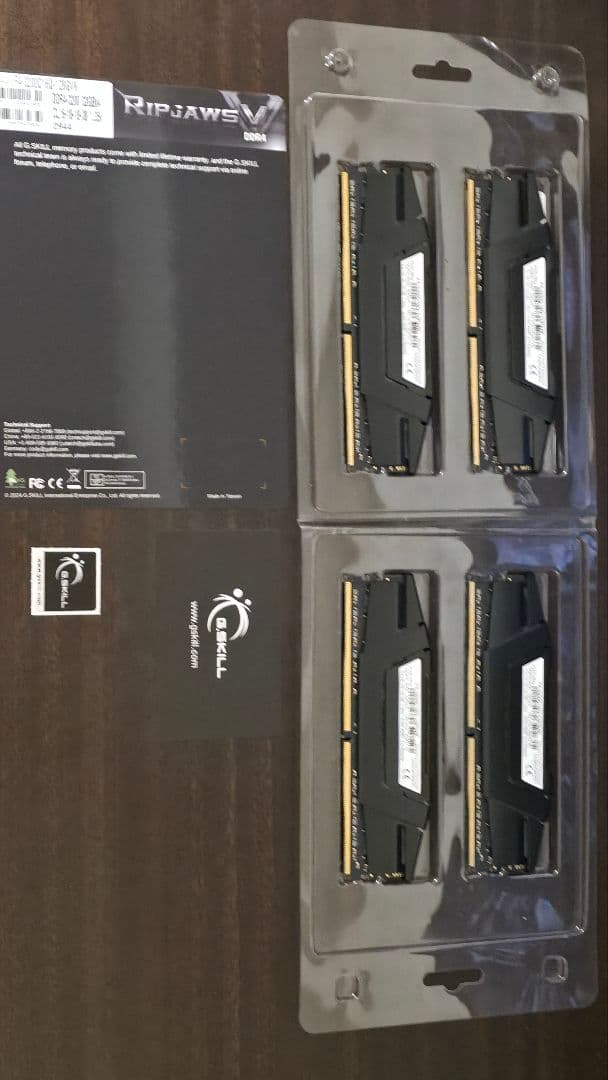 メモリ DDR4-3200 128GB (32GBx4) Ripjaws V