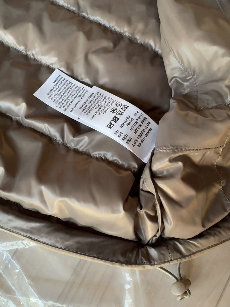 【新品】ダントン インナーダウン ジャケット サンドベージュM