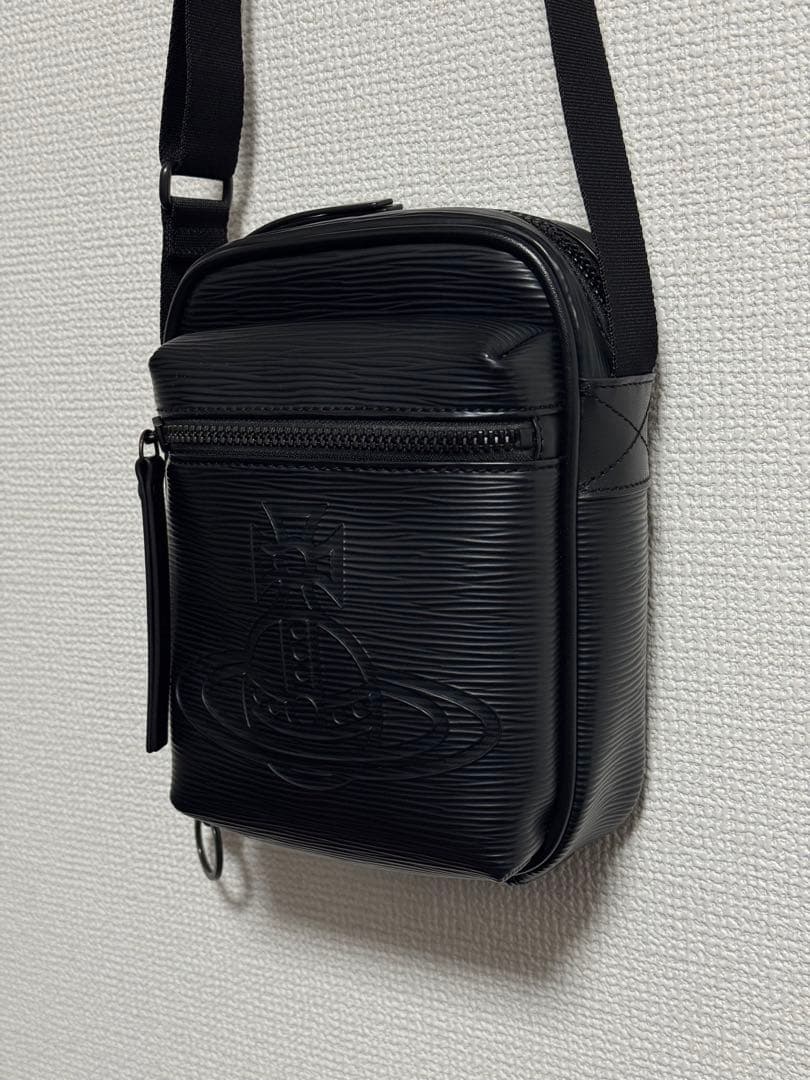 【Vivienne Westwood】型押し レザー ショルダー バッグ