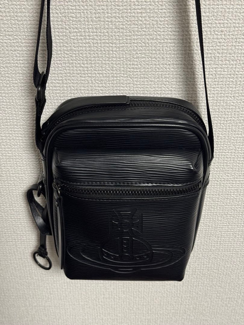 【Vivienne Westwood】型押し レザー ショルダー バッグ