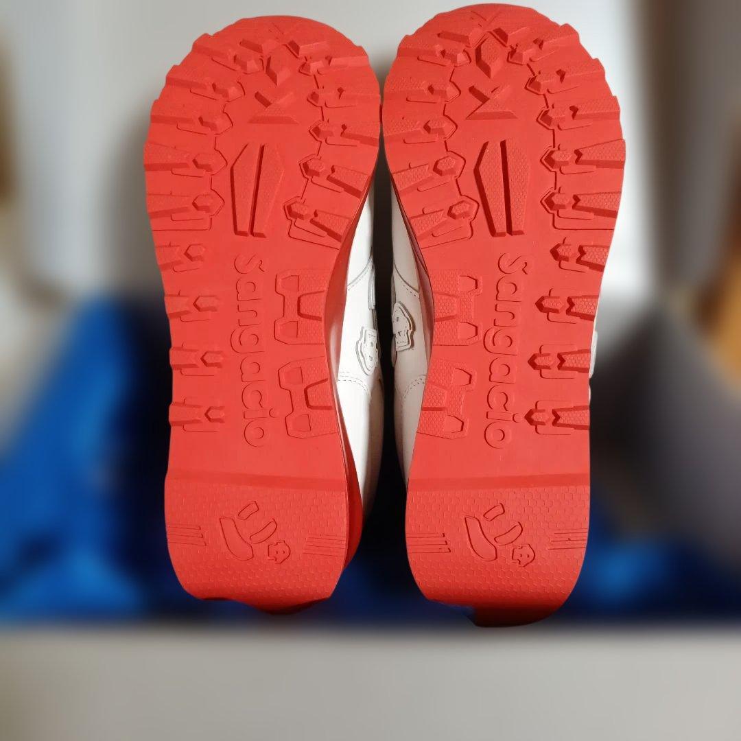 未使用 メンズ SANGACIO にゅ スニーカー27cm 赤 白