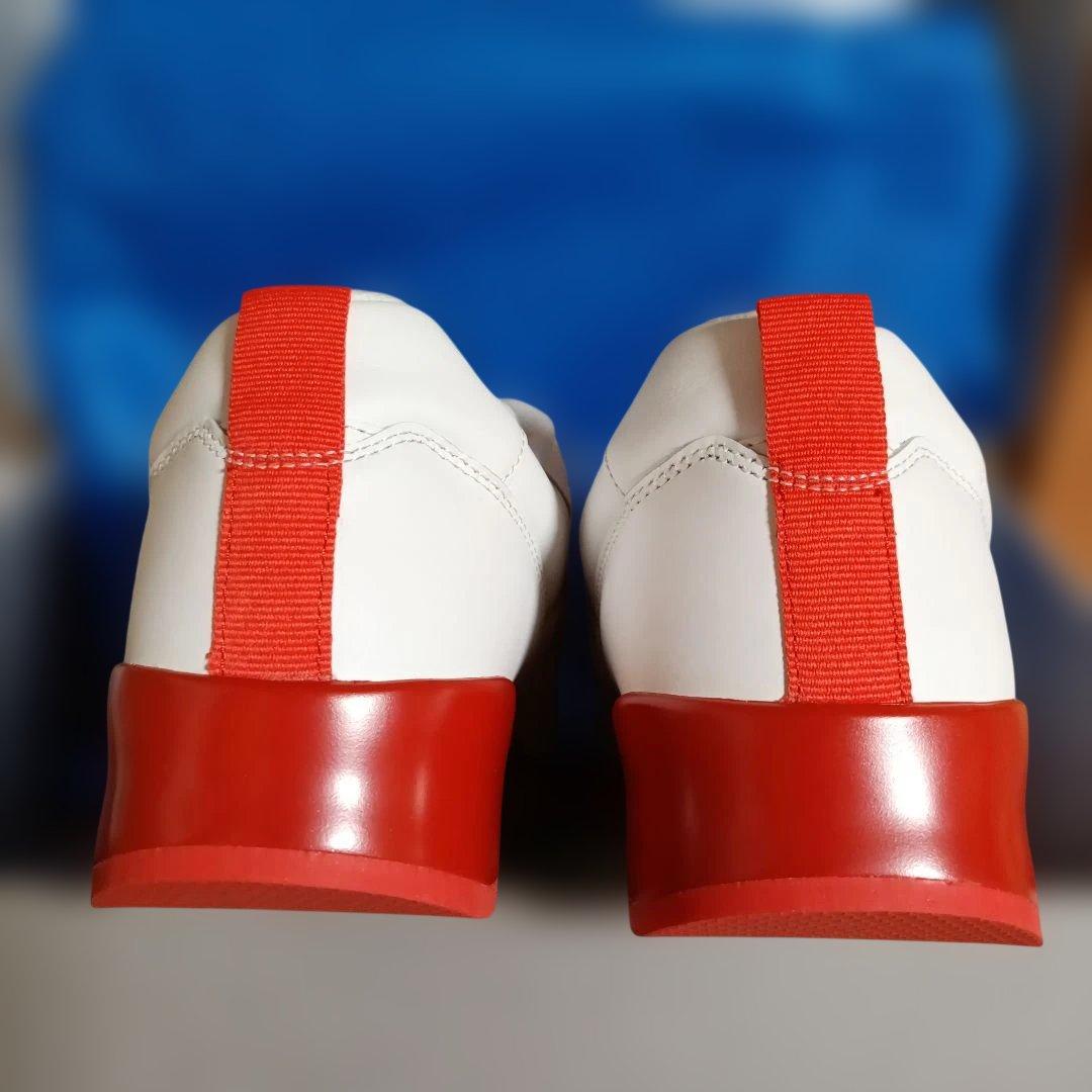 未使用 メンズ SANGACIO にゅ スニーカー27cm 赤 白