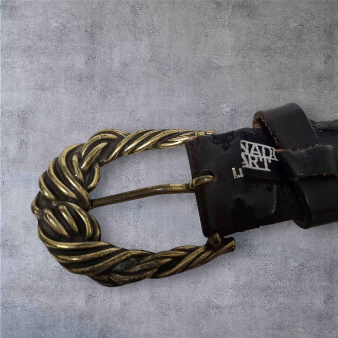 トルネードマート リング ベルト 本革 お兄系 ギャル男 ダークブラウン