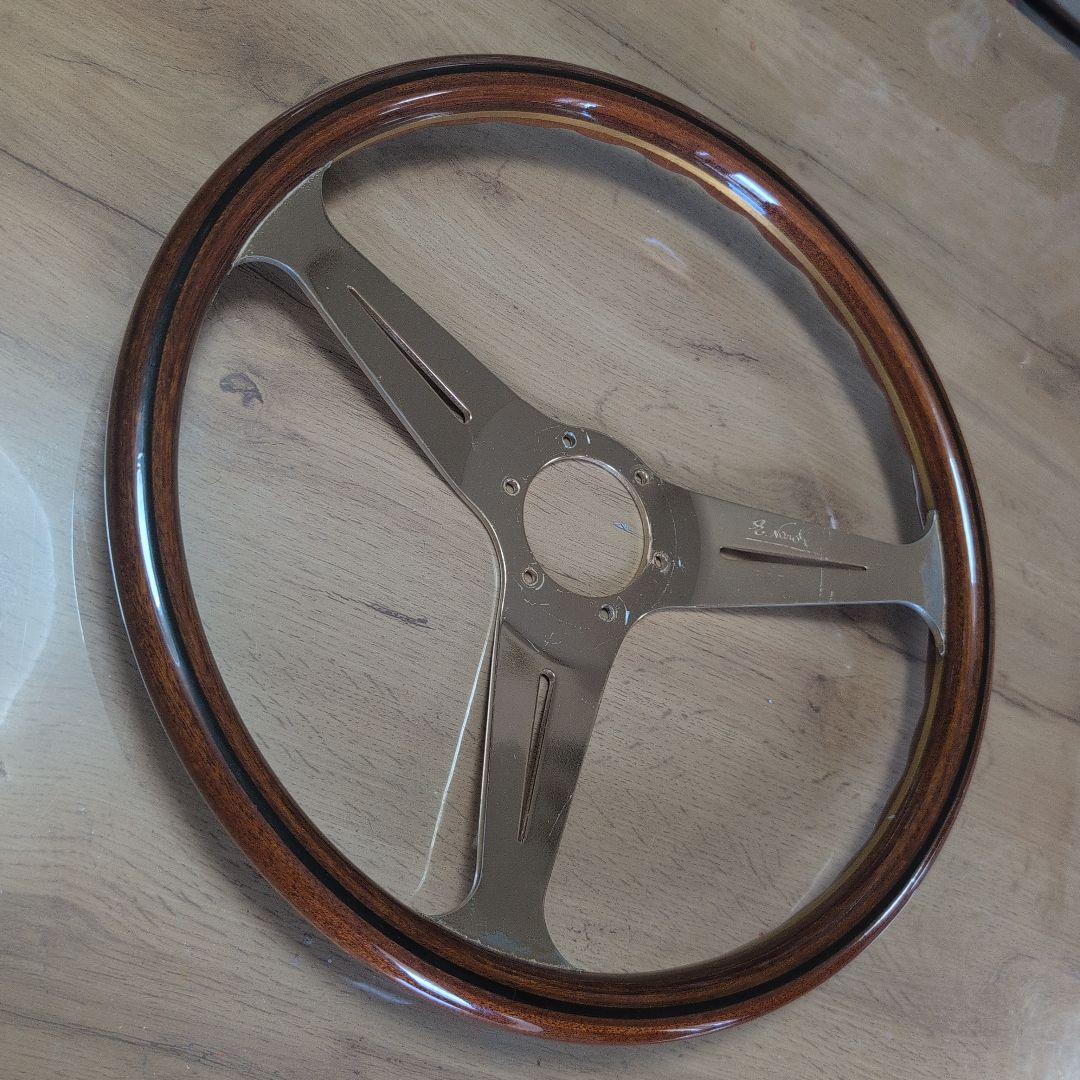NARDI 当時物 ゴールド/ウッド ステアリングハンドル 38.5cm ！