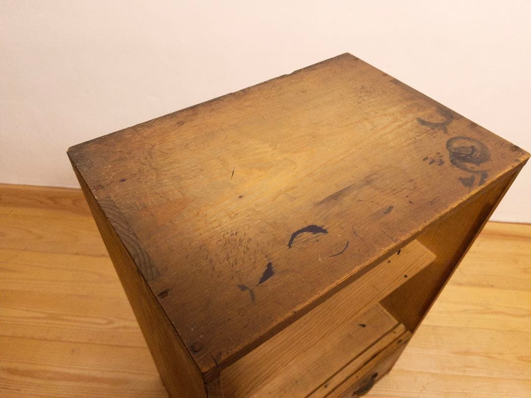 引き出し付き　木製　収納棚　古道具　古家具　和家具　ビンテージ　アンティーク