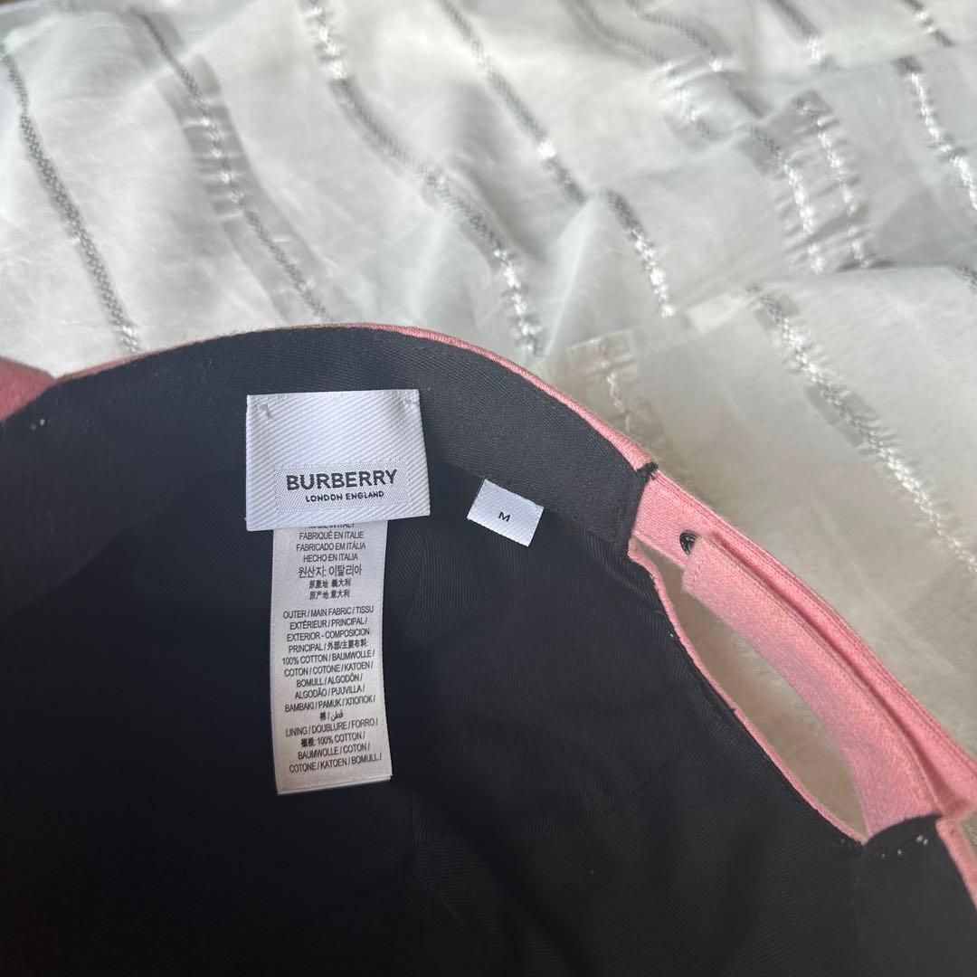 値下げ中BURBERRY ピンク ベースボールキャップ Mサイズ