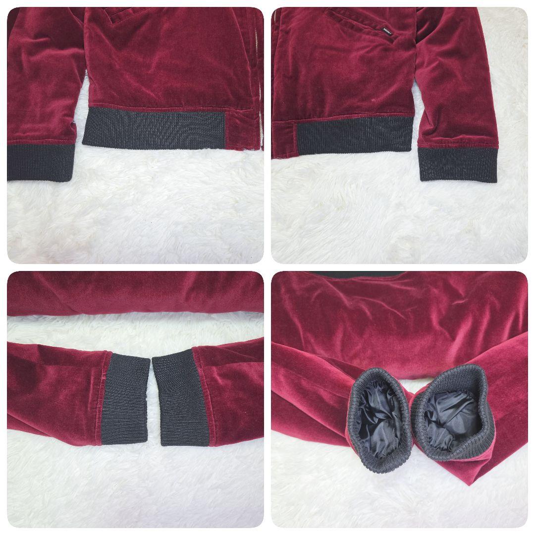 VANS バンズ スカジャン 別珍 ベロア L相当 刺繍 ボルドー ワインレッド