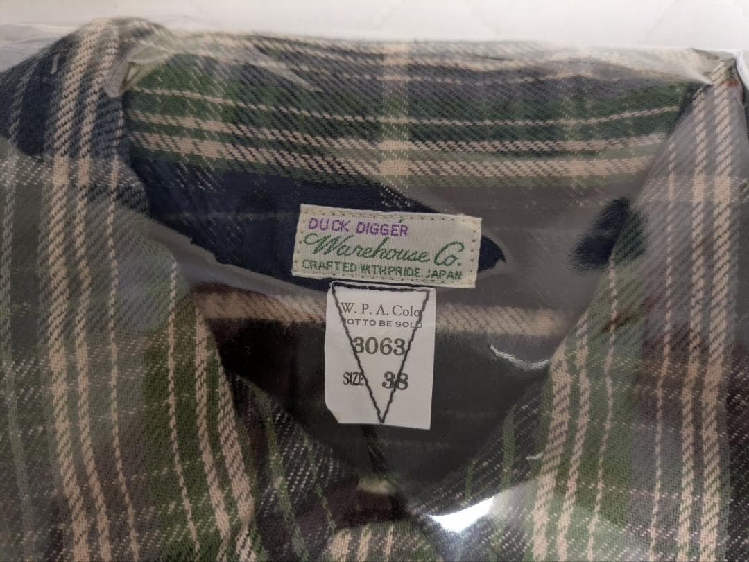 未使用 38 WAREHOUSE ウエアハウス 3063 ネルシャツ 30周年