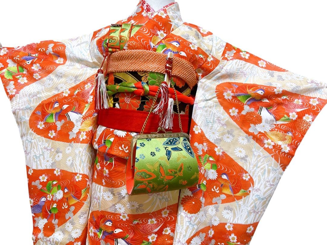 お買い得品♡七五三　7歳　女の子　フルセット　レトロ　正絹